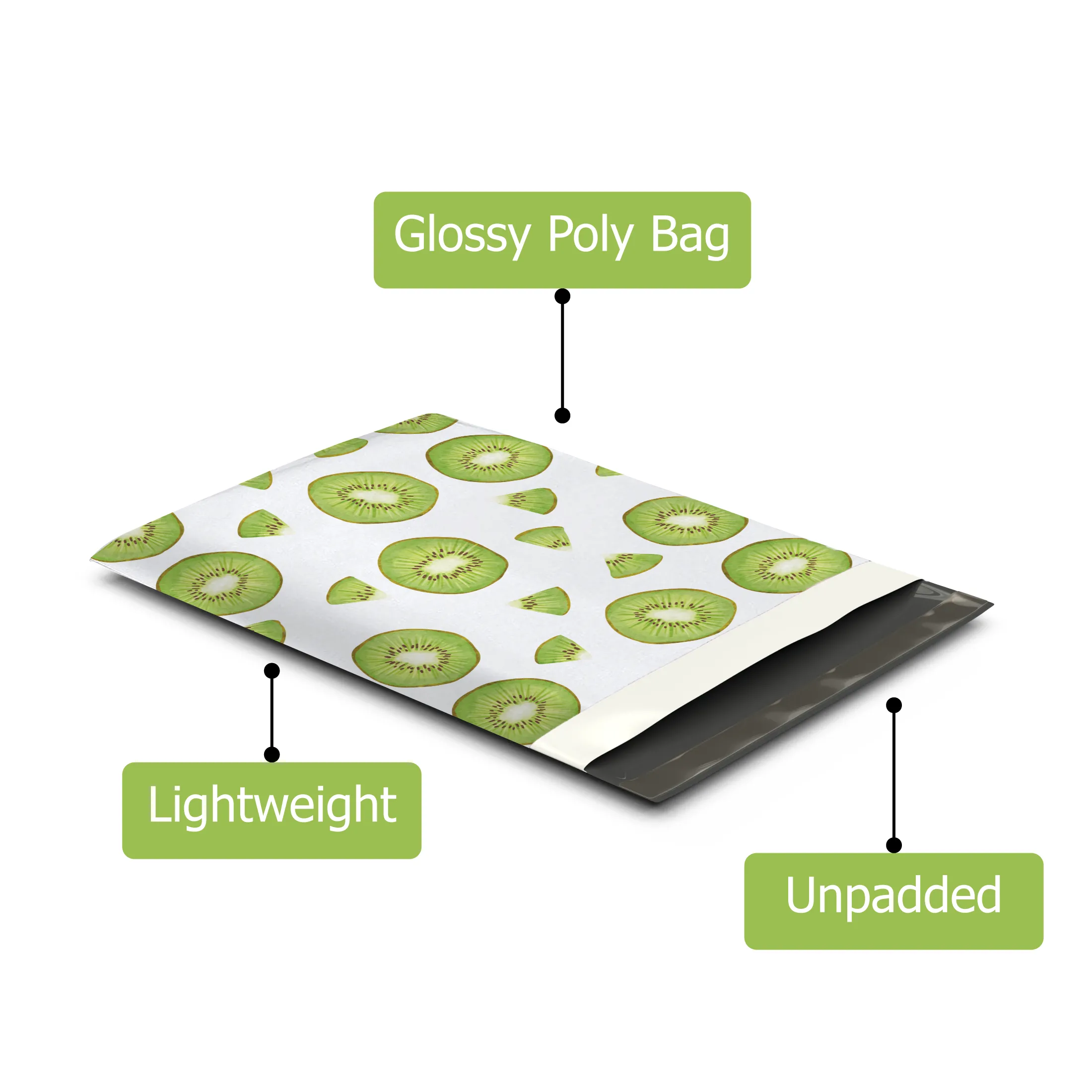 10x13 Kiwis Poly Mailers Shipping Envelopes Premium Printed Bags