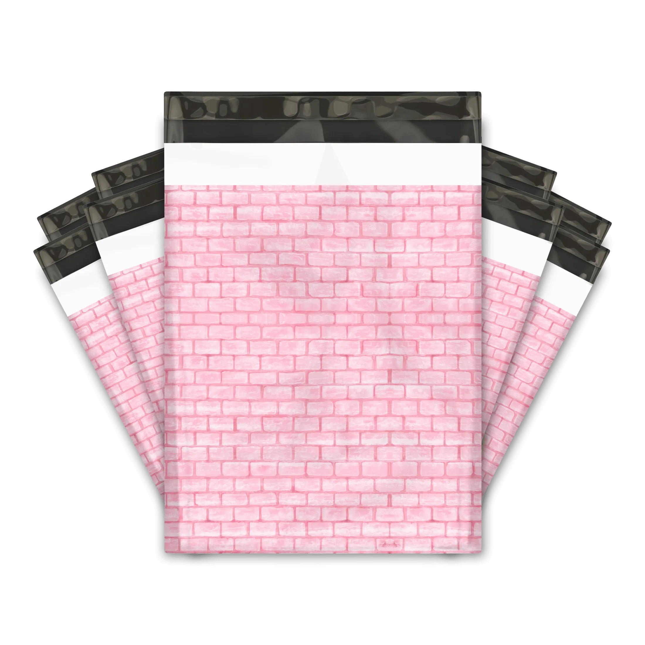 10x13 Pink Bricks Poly Mailers Shipping Envelopes Premium Printed Bags