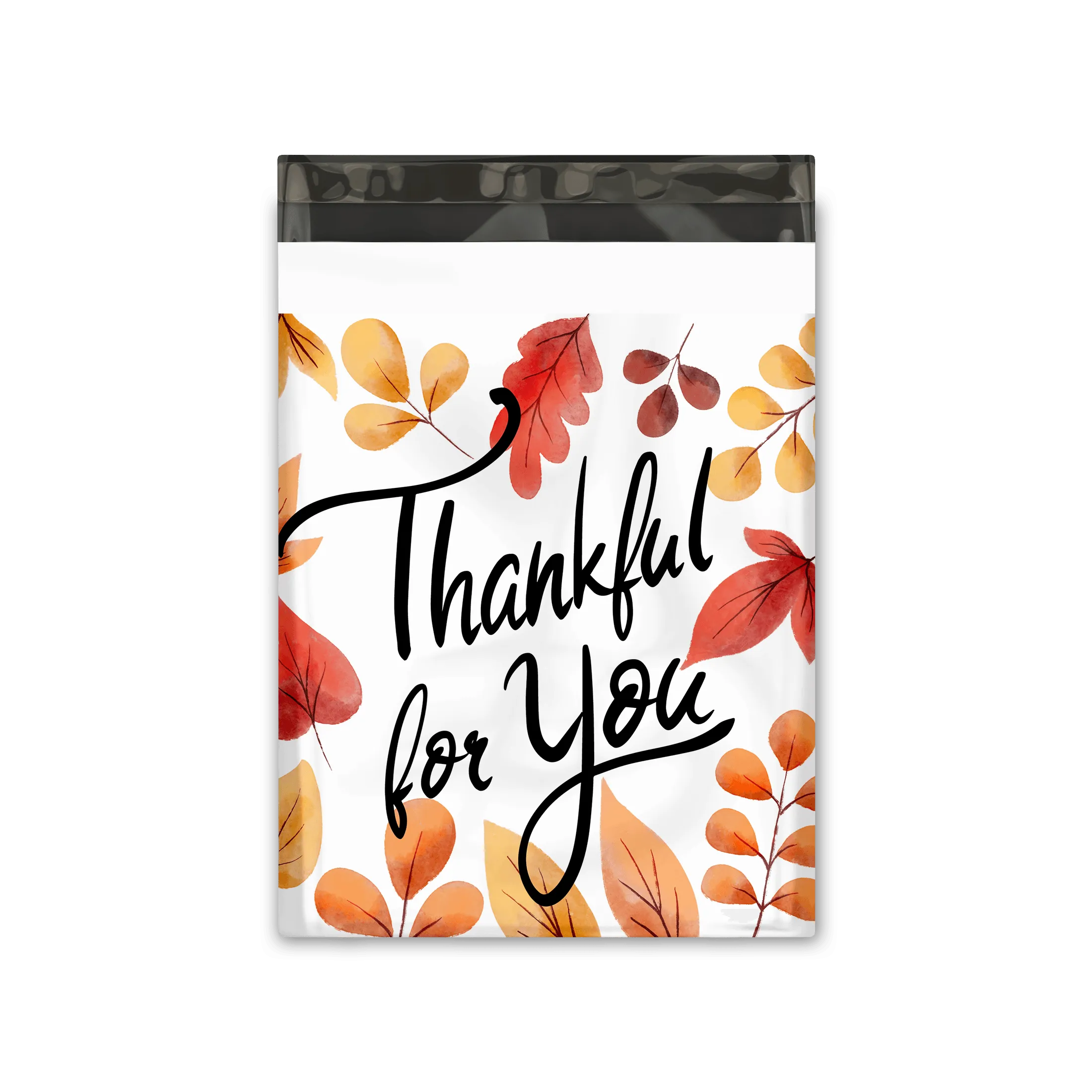 10x13 Thankful for You Designer Poly Mailers Shipping Envelopes Premium Printed Bags