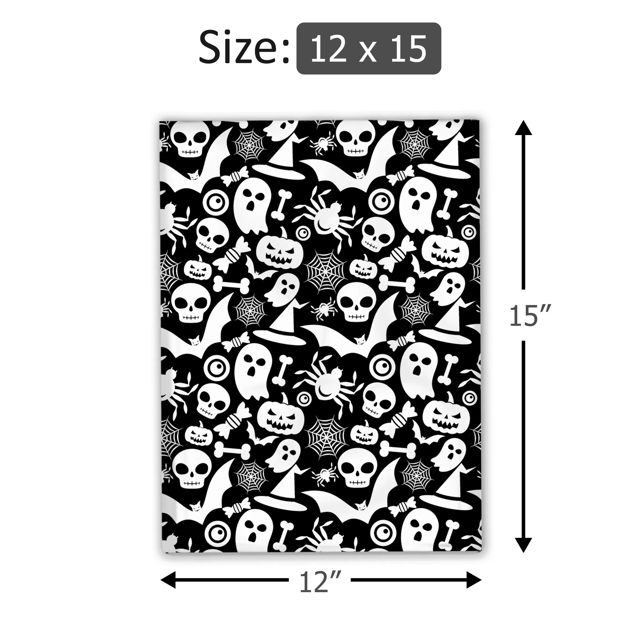 12x15 Halloween Designer Poly Mailers Shipping Envelopes Premium Printed Bags