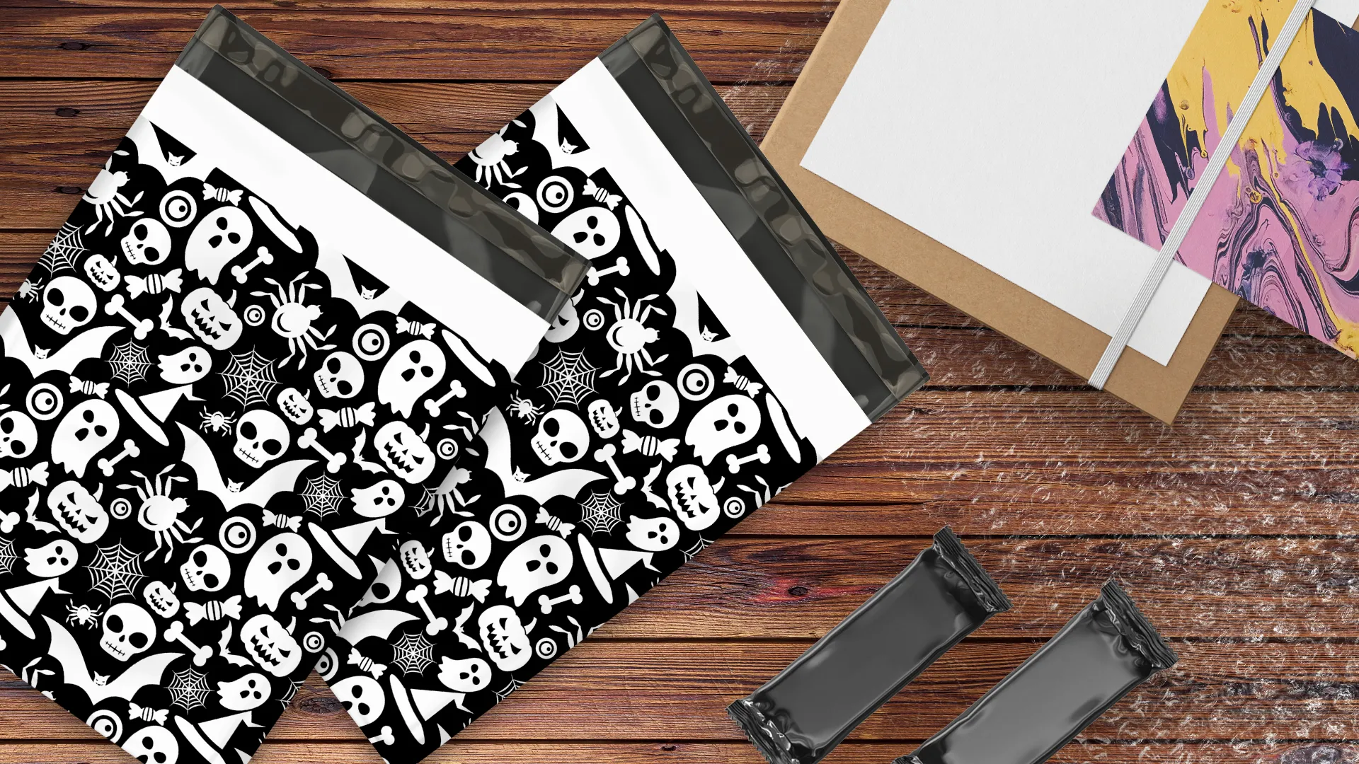 12x15 Halloween Designer Poly Mailers Shipping Envelopes Premium Printed Bags