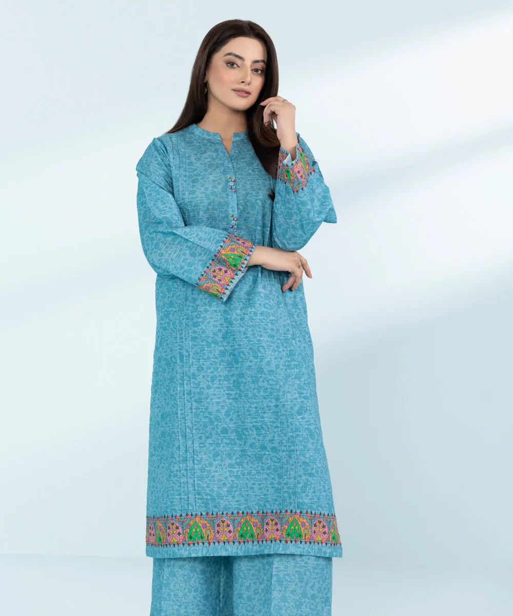 2 Piece- Printed Khaddar Suit