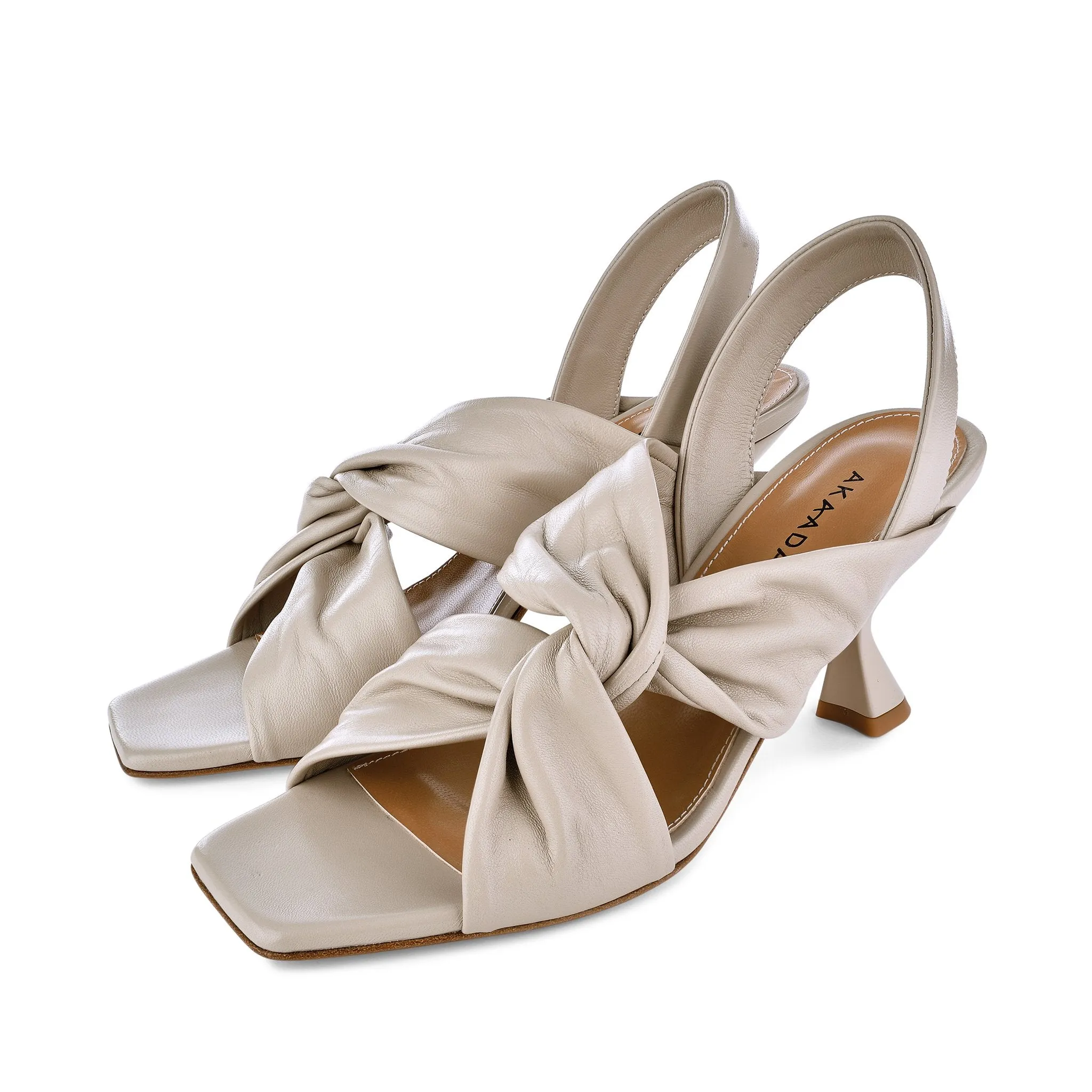 Asami Nude Beige Soft Nappa Sandals