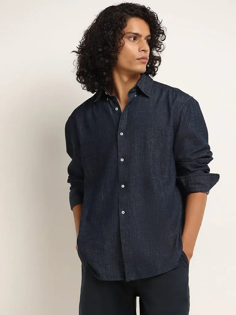 Ascot Blue Denim Relaxed Fit Shirt