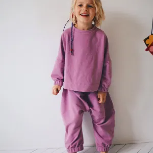 Baby & Kids Cotton Drop Crotch Sweatpants - Lavender