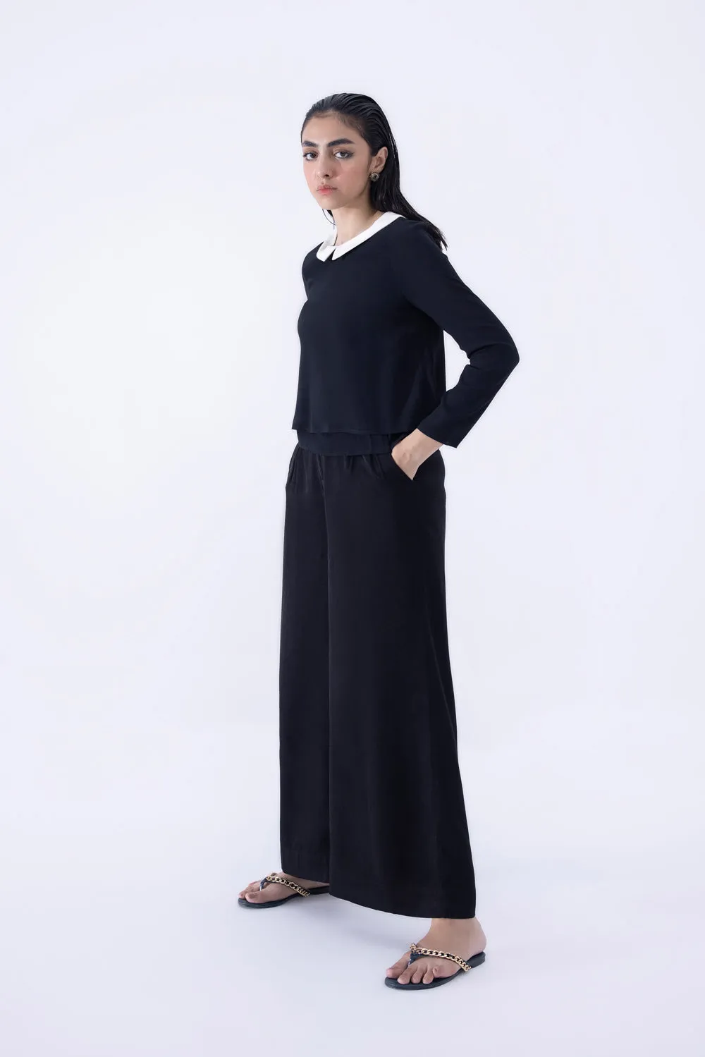 Black Belted Culottes