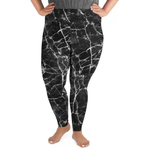 Black Onyx Marble Plus Size Leggings