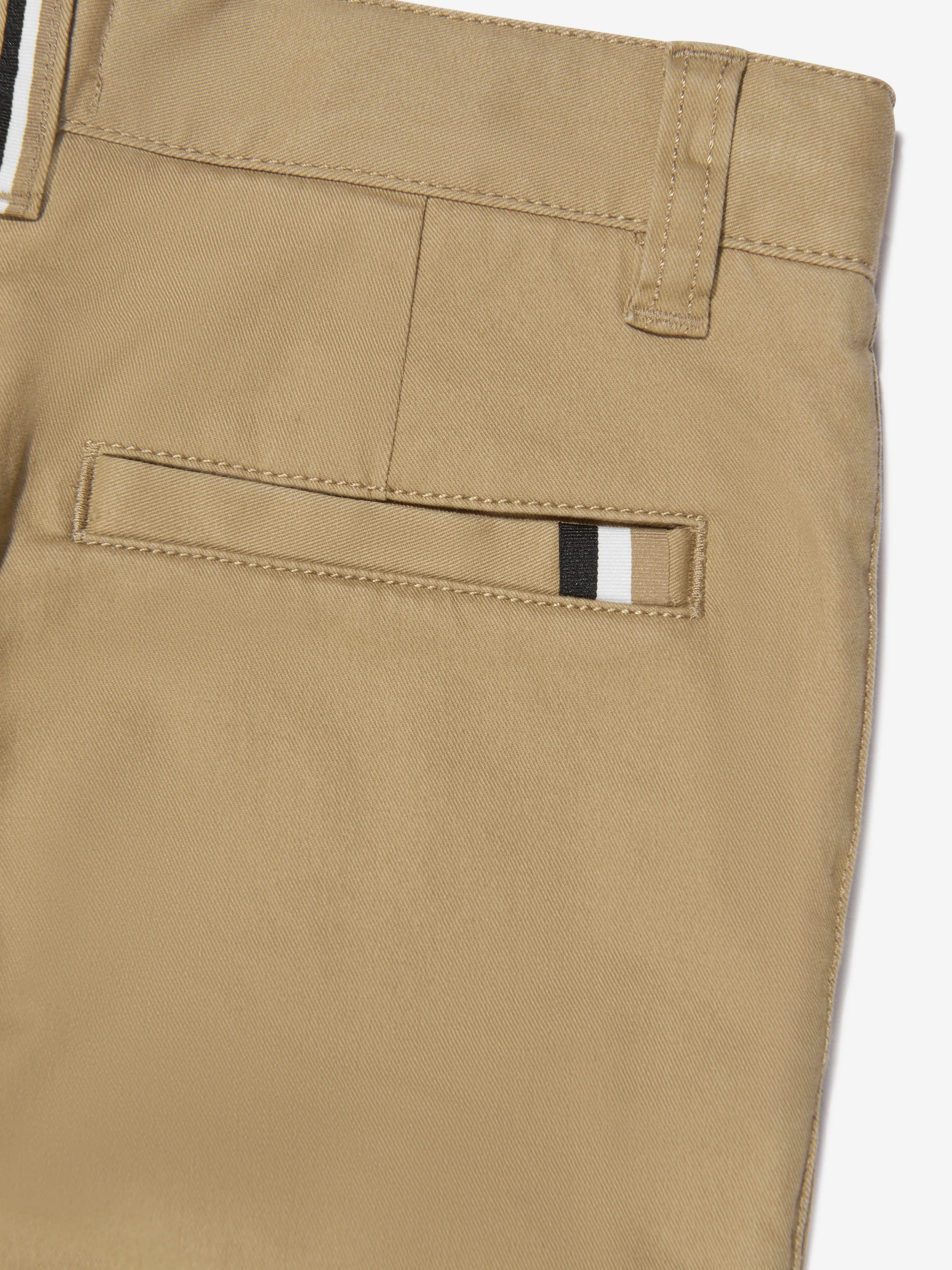 BOSS Boys Slim Fit Trousers in Beige