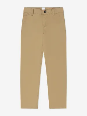 BOSS Boys Slim Fit Trousers in Beige