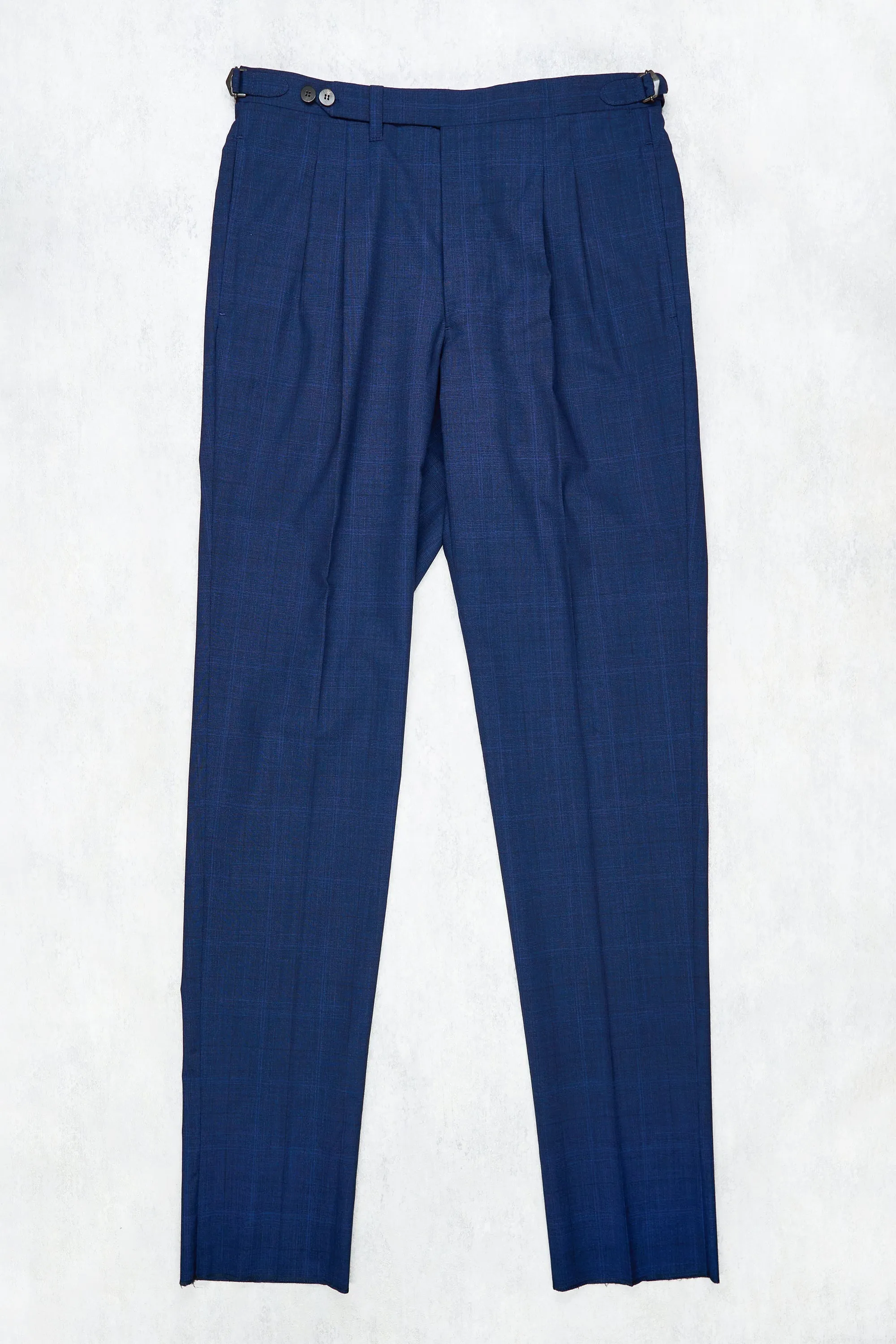 Cesare Attolini Blue/Black Check Wool Suit