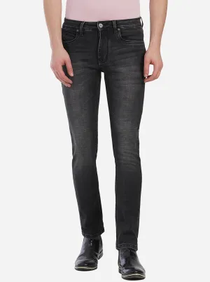 Charcoal Grey Washed Slim Fit Jeans | JadeBlue