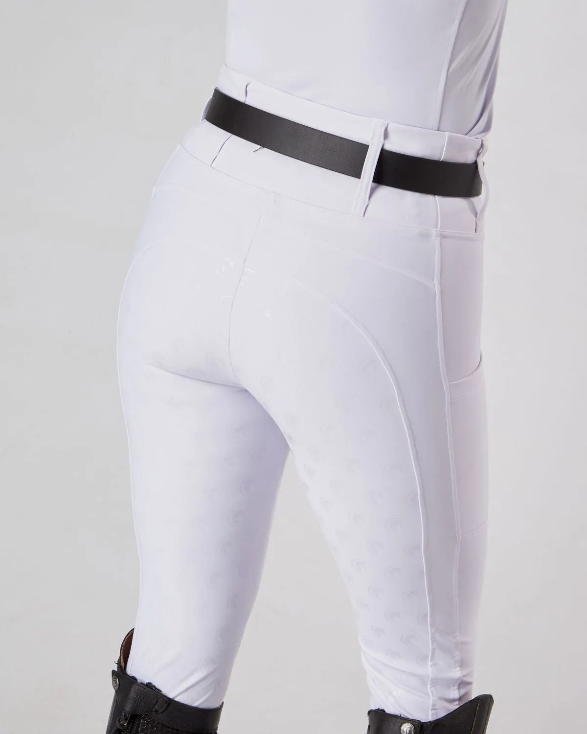 Competition Full Seat Riding Leggings / Tights- COMPETITION WHITE