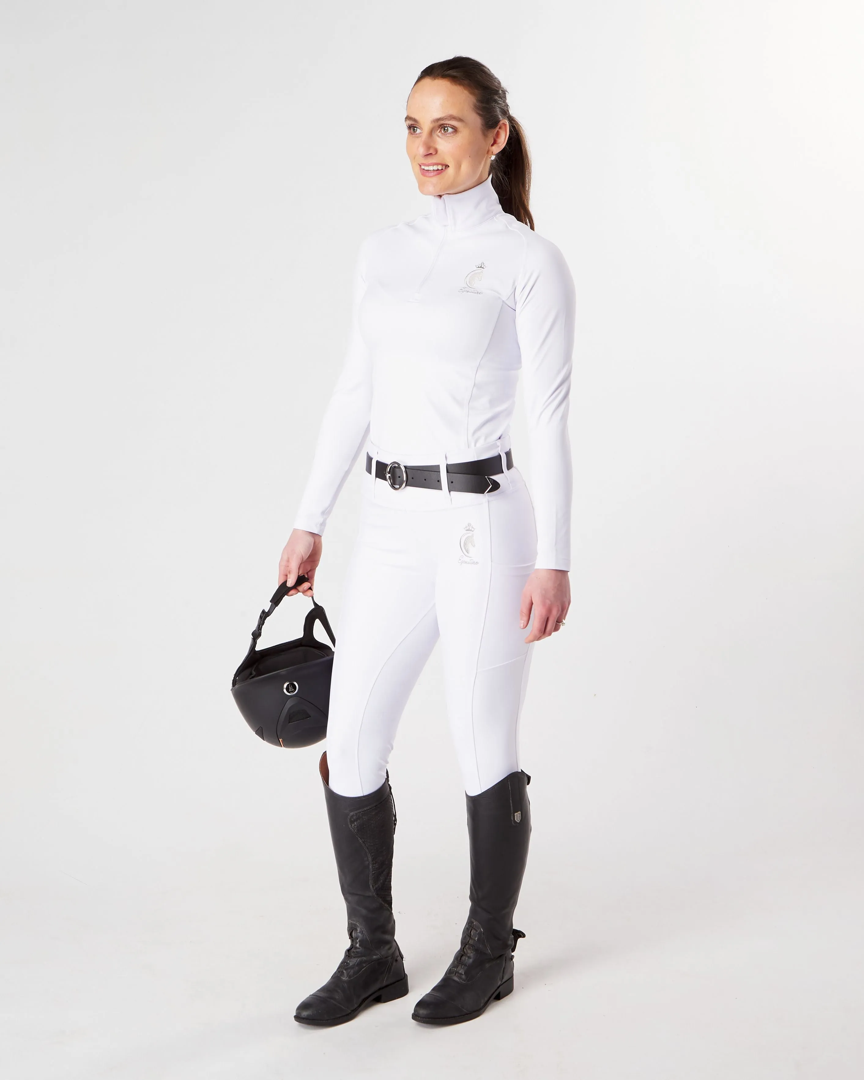 Competition Full Seat Riding Leggings / Tights- COMPETITION WHITE