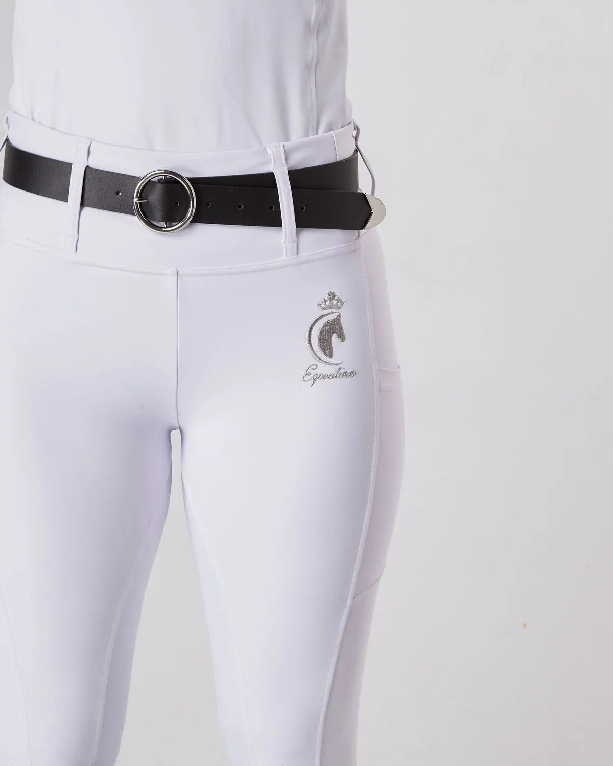 Competition Full Seat Riding Leggings / Tights- COMPETITION WHITE