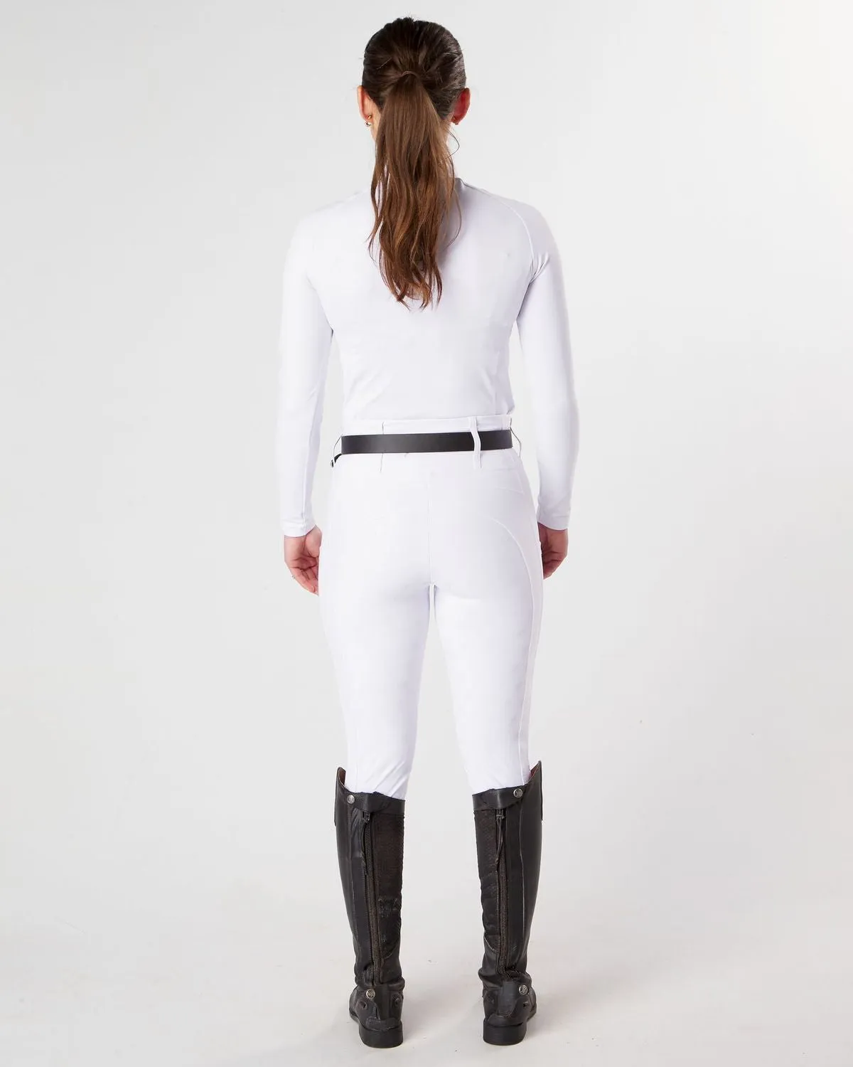 Competition Full Seat Riding Leggings / Tights- COMPETITION WHITE