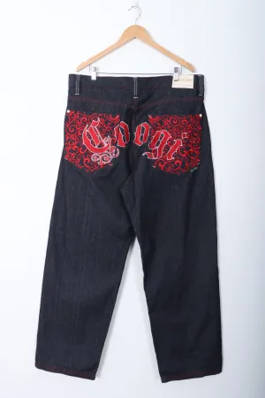 COOGI Embroidered Union Jack Logo Y2K Jeans (38x34)