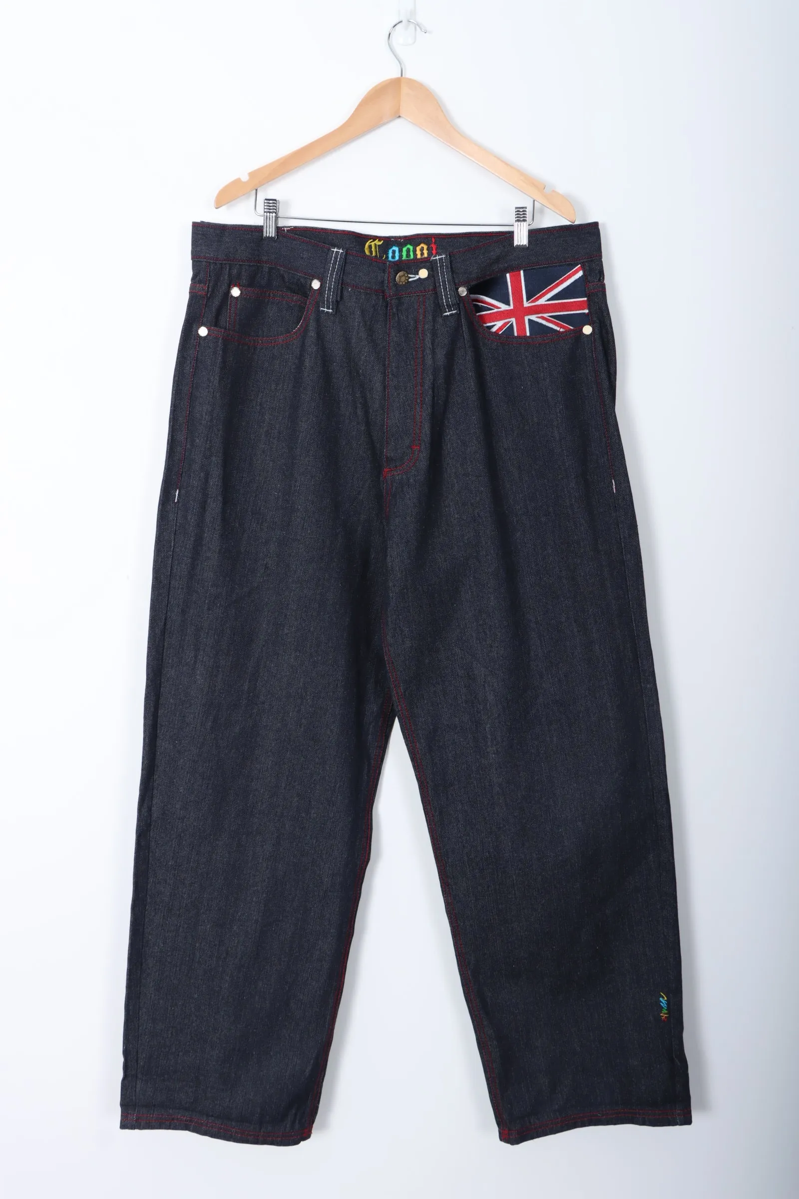 COOGI Embroidered Union Jack Logo Y2K Jeans (38x34)