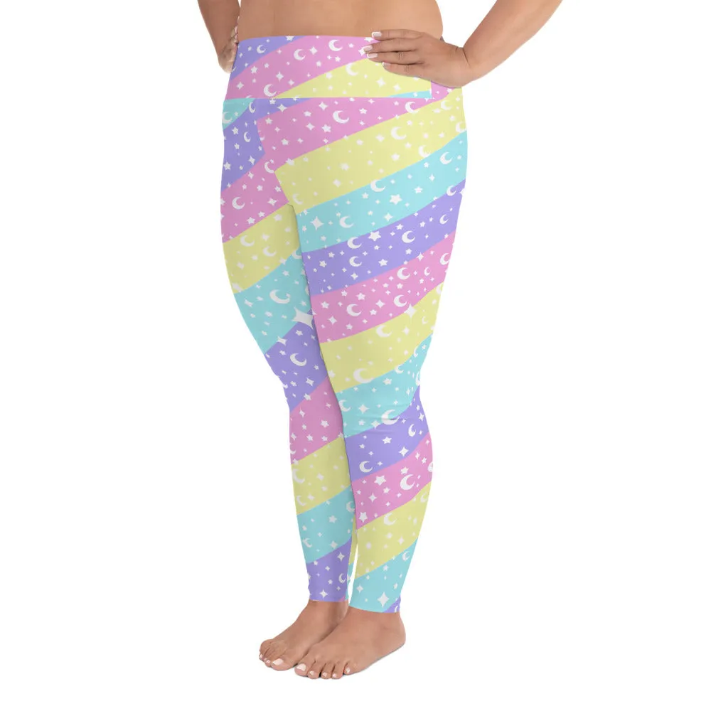 Cosmic Rainbow Plus Size Leggings