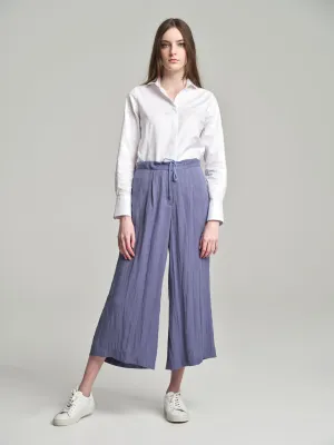 Culotte trousers with cord tie