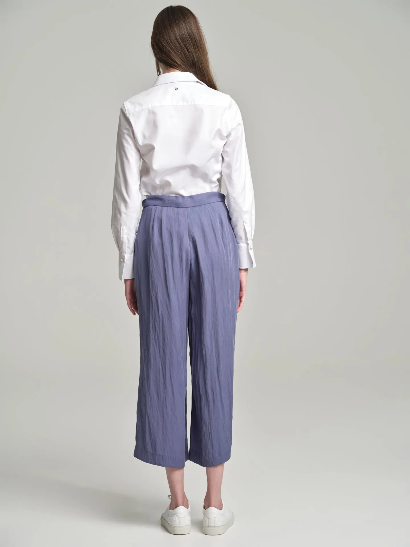 Culotte trousers with cord tie