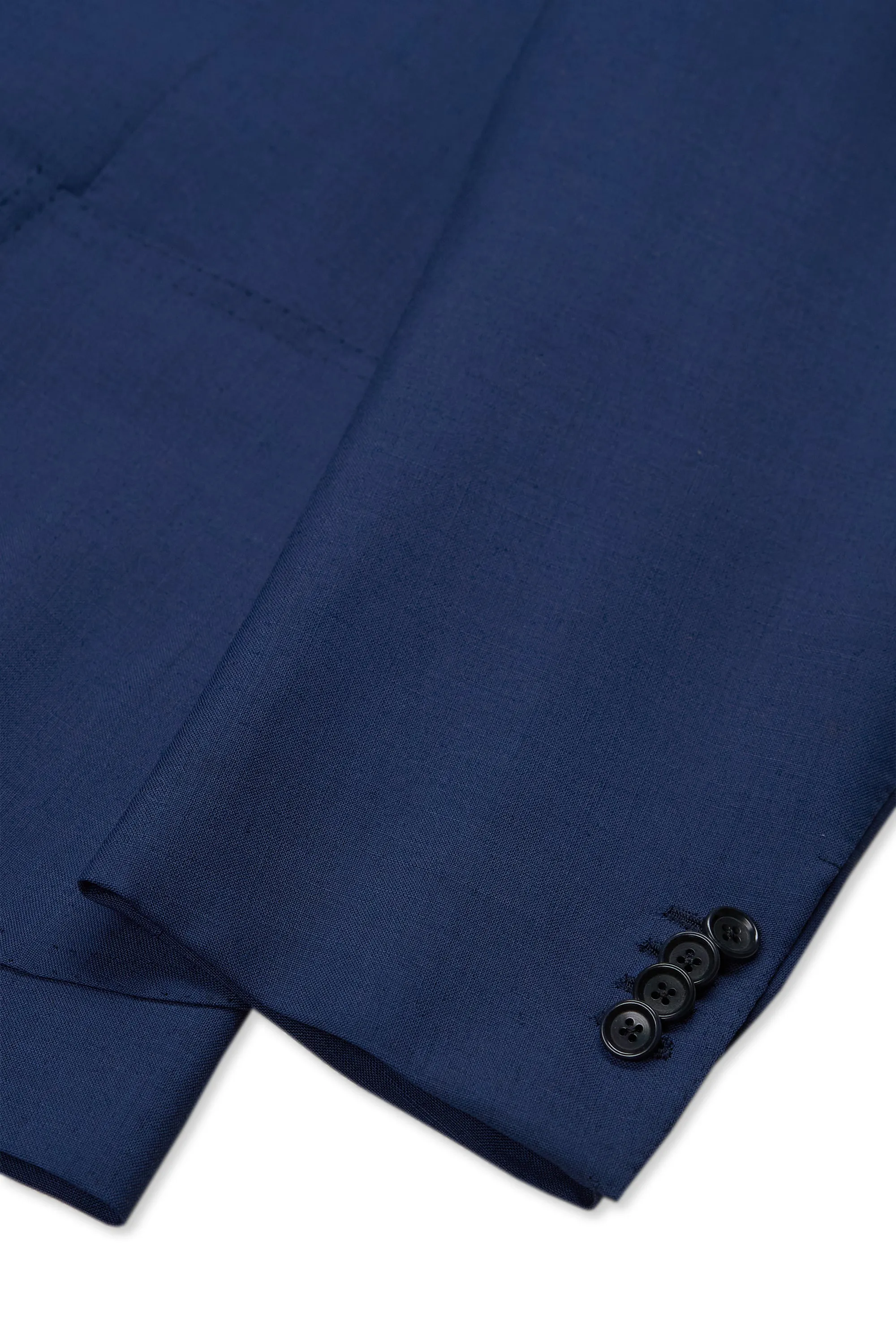 Dalcuore Blue Silk Double Breasted Jacket with Ambrosi Trousers