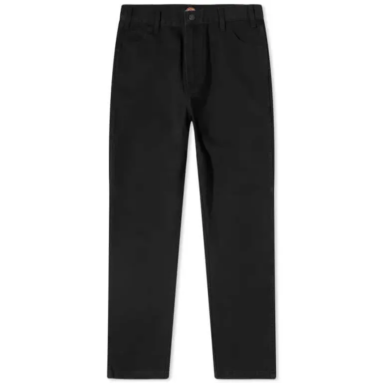 Dickies Duck Canvas Carpenter Pants, Black Distressed