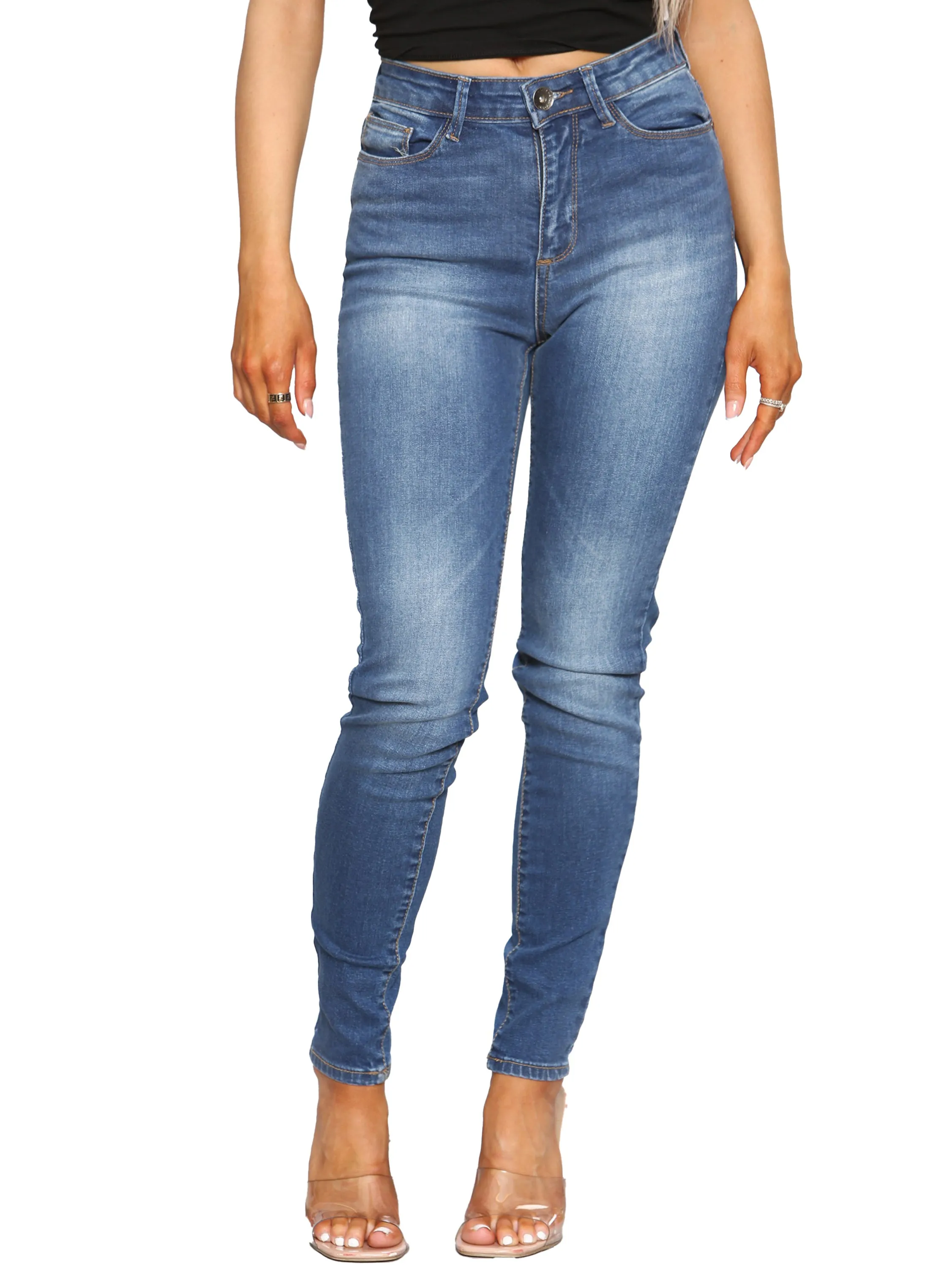 Enzo | Womens Skinny Stretch Denim Jeans