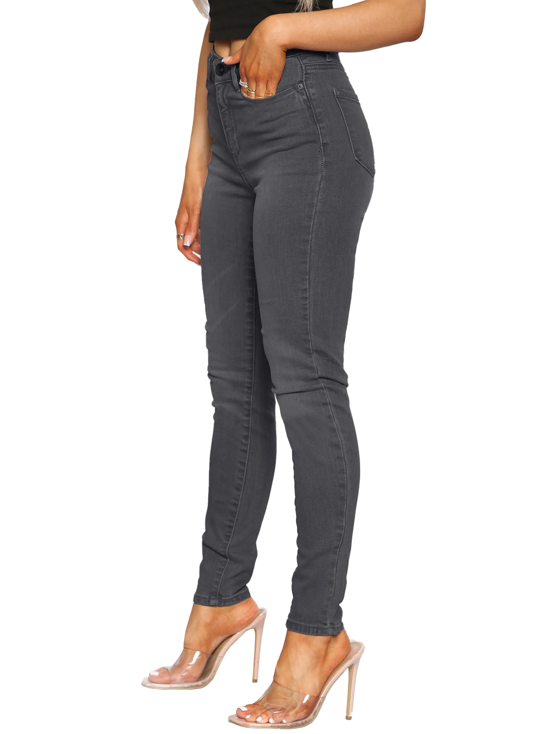 Enzo | Womens Skinny Stretch Denim Jeans