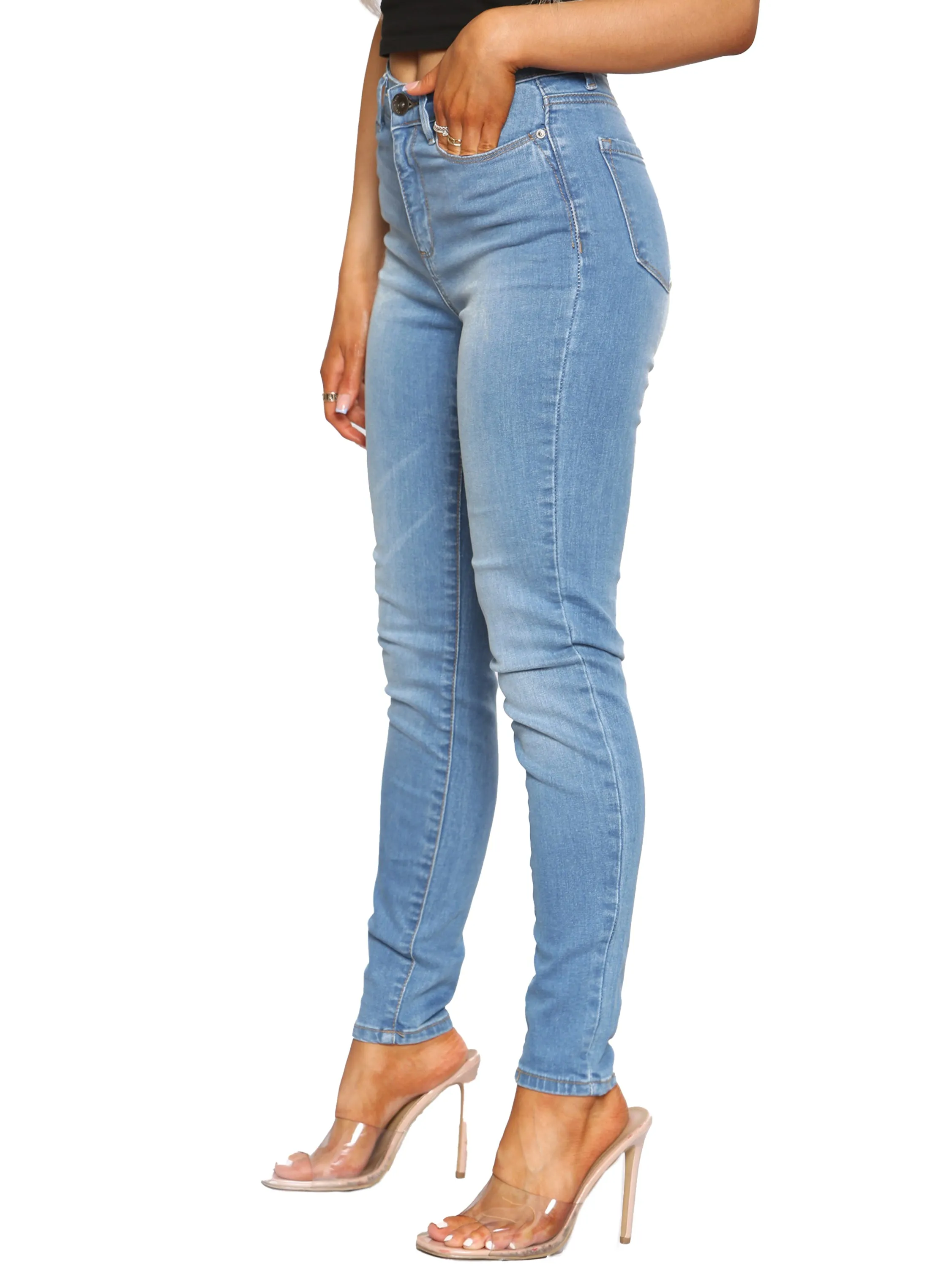 Enzo | Womens Skinny Stretch Denim Jeans