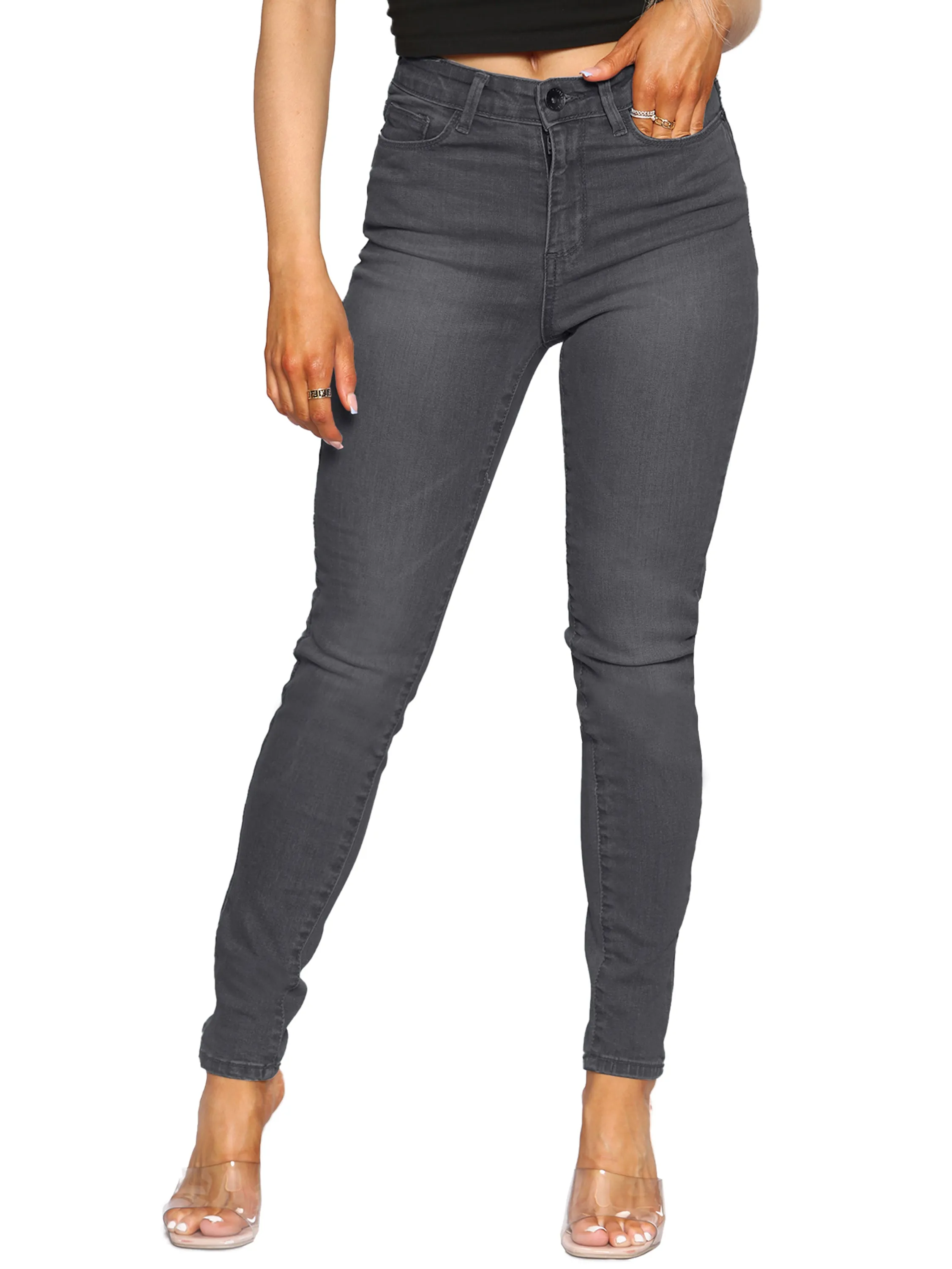 Enzo | Womens Skinny Stretch Denim Jeans