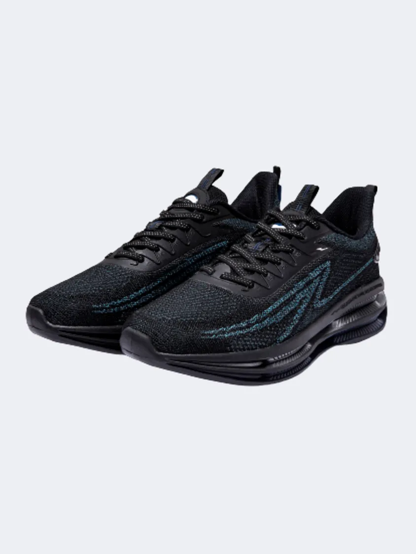 Erke Cushioning Men Running Shoes Black/Blue