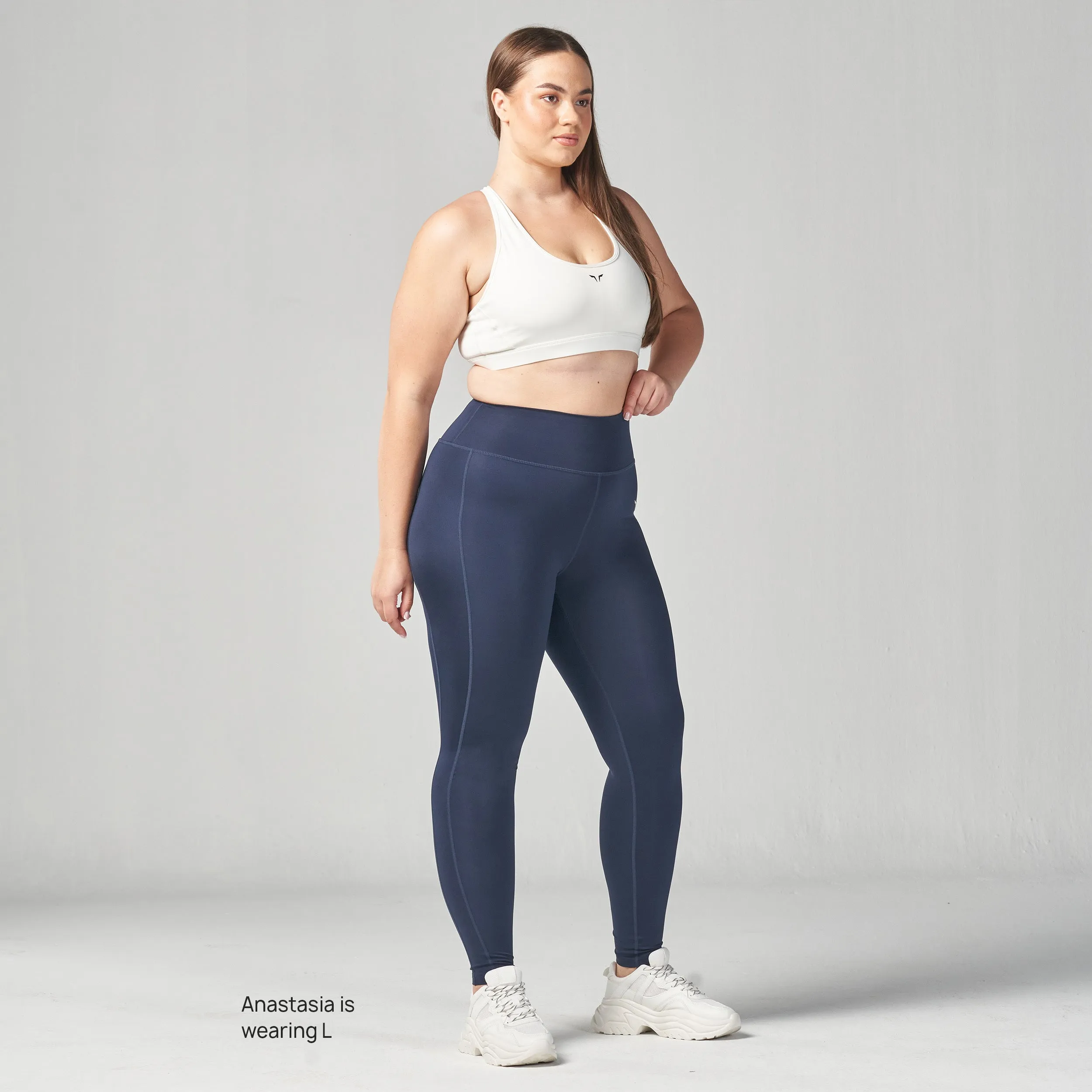 Essential High Waisted Leggings 27"  - Navy