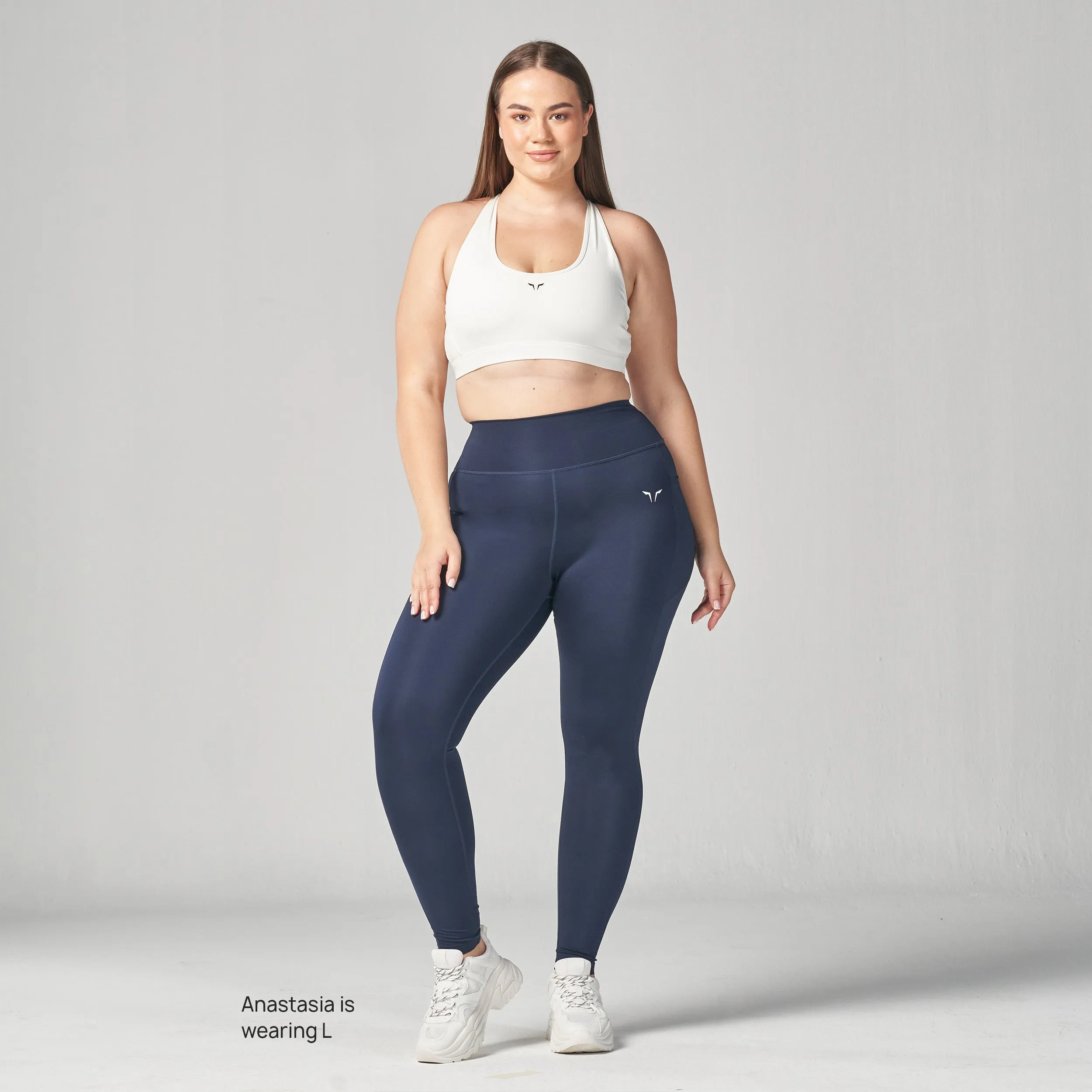 Essential High Waisted Leggings 27"  - Navy