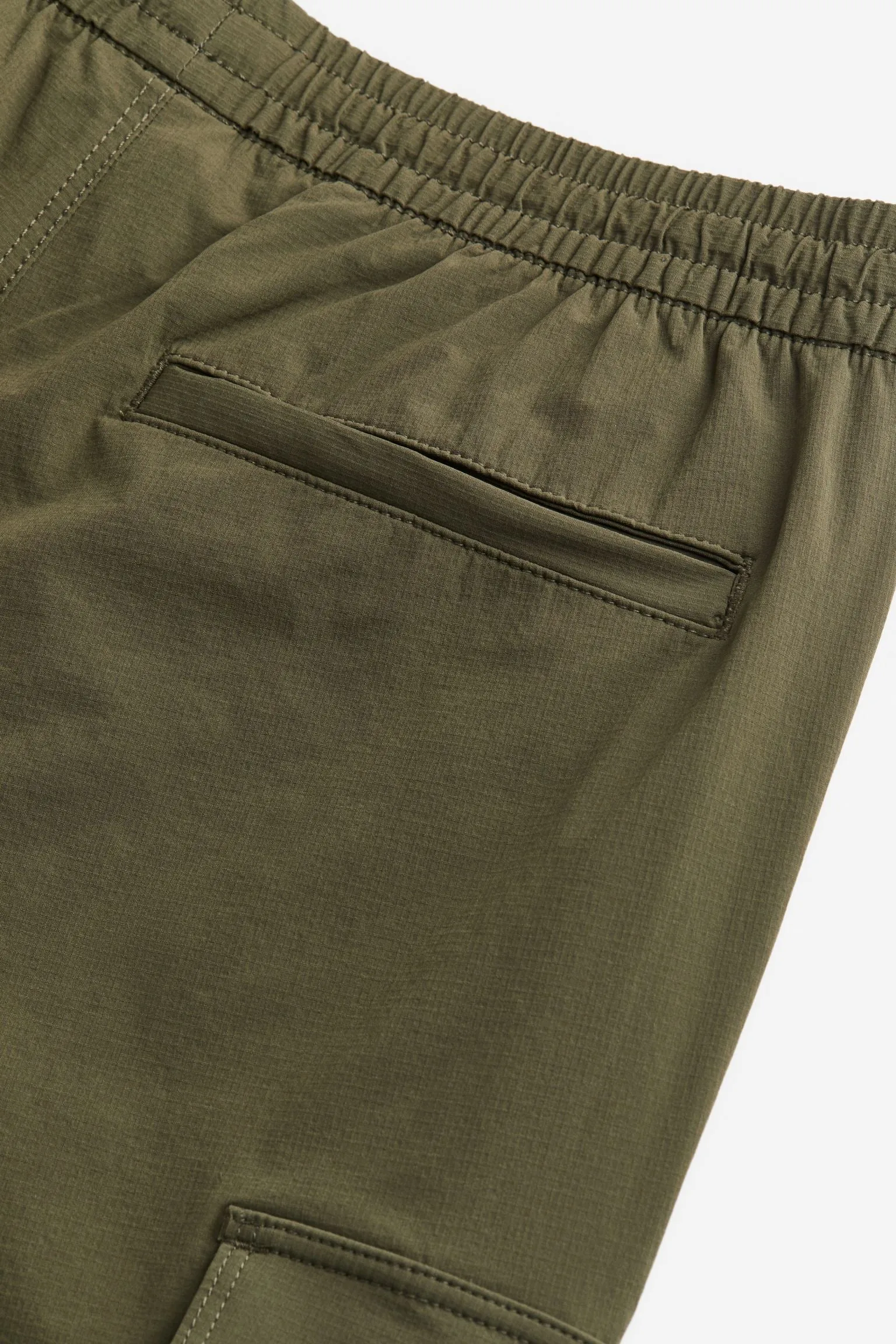 H&M Relaxed Fit Nylon Cargo Pants, Khaki