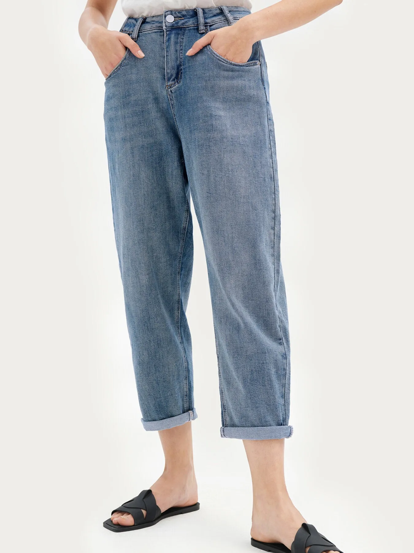 Harem High Waist Pocket Long Jeans