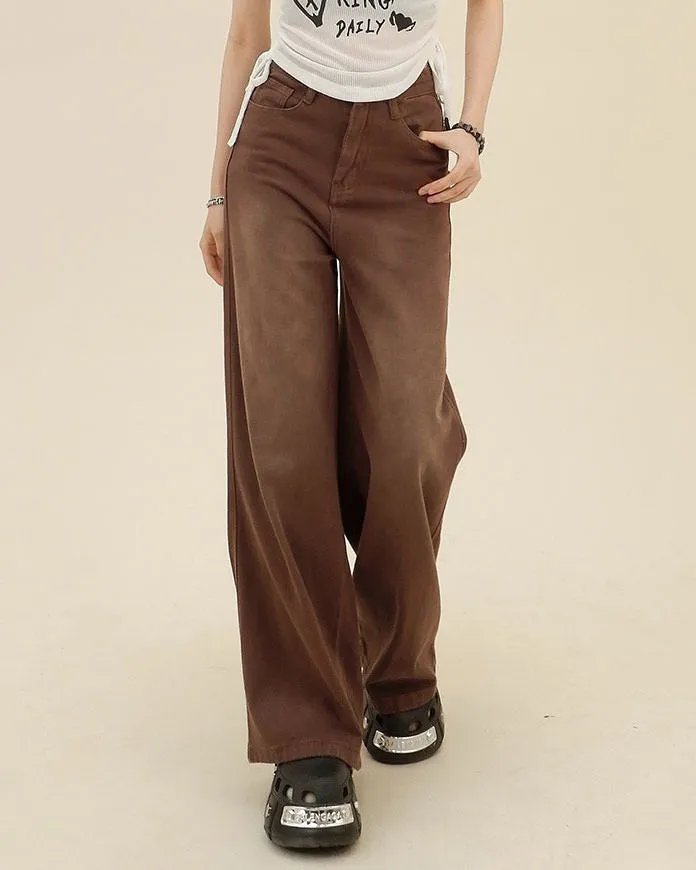 Heart Pocket Brown Jeans