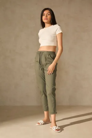 Kaela|Versatile Olive Trousers