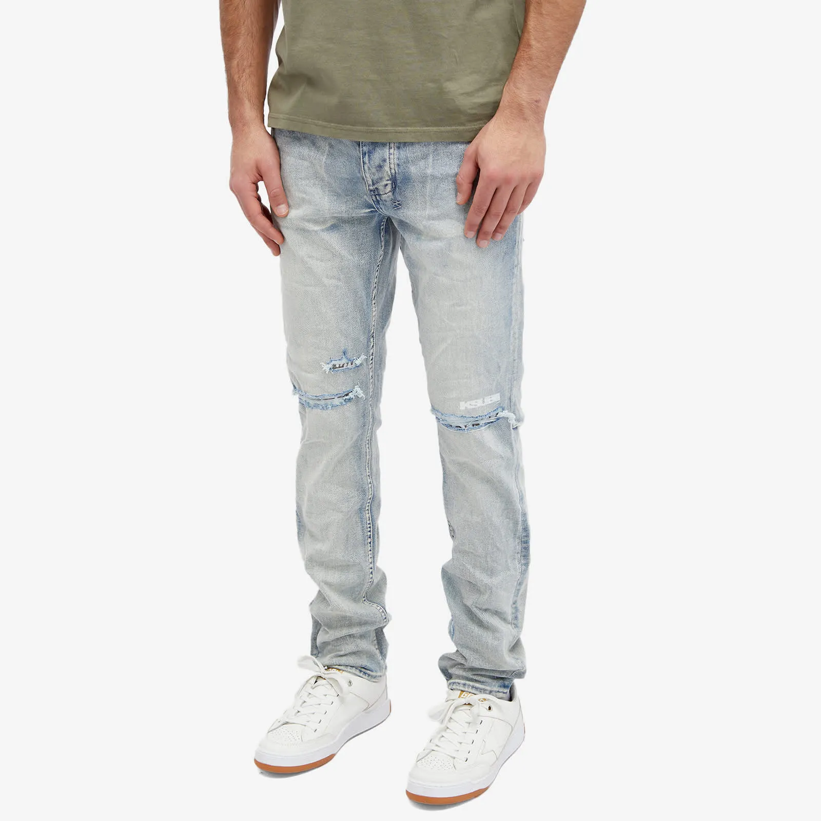 Ksubi Chitch Punk Blue Shred Jeans, Denim