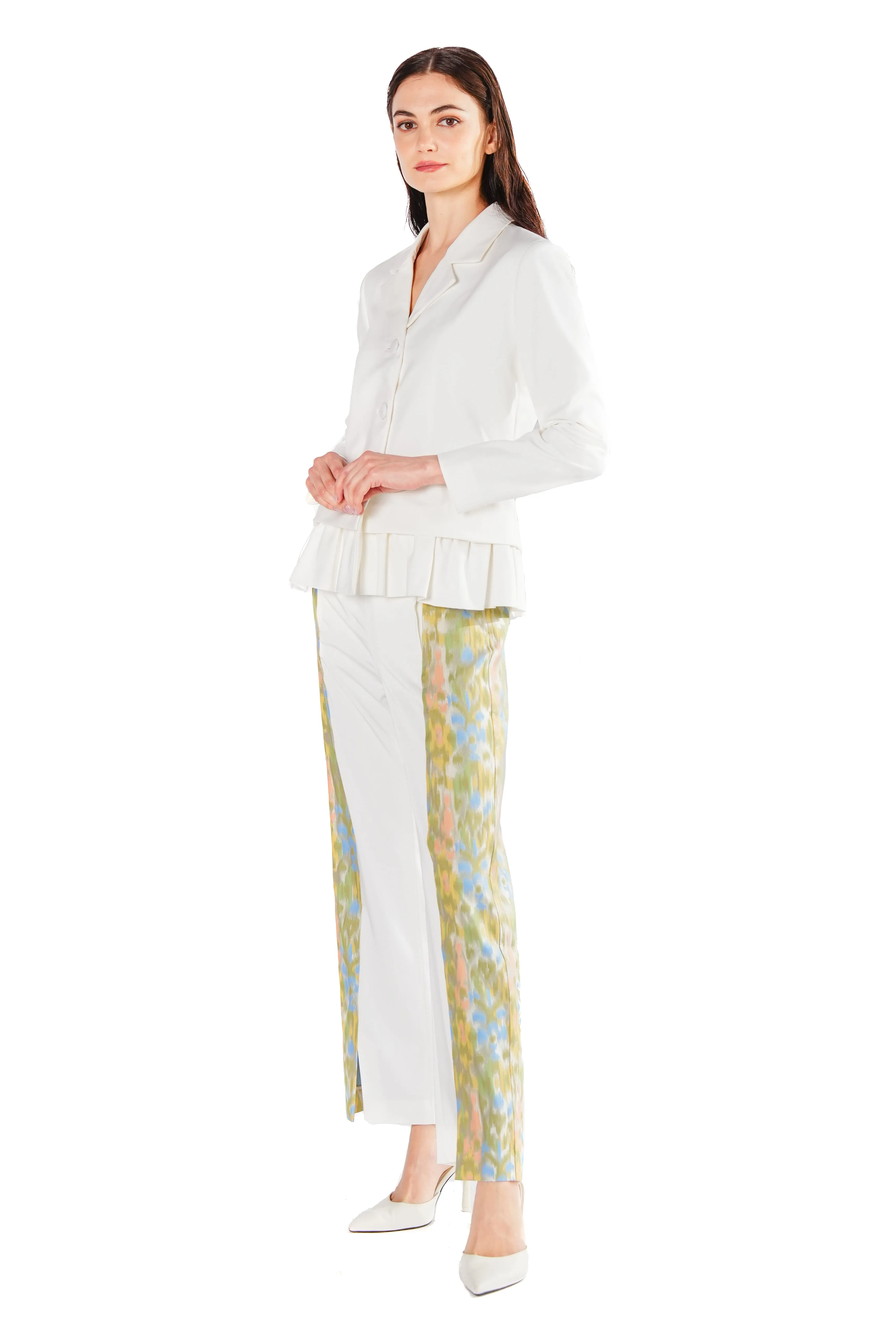 Leila Two-Toned Jacquard Trousers