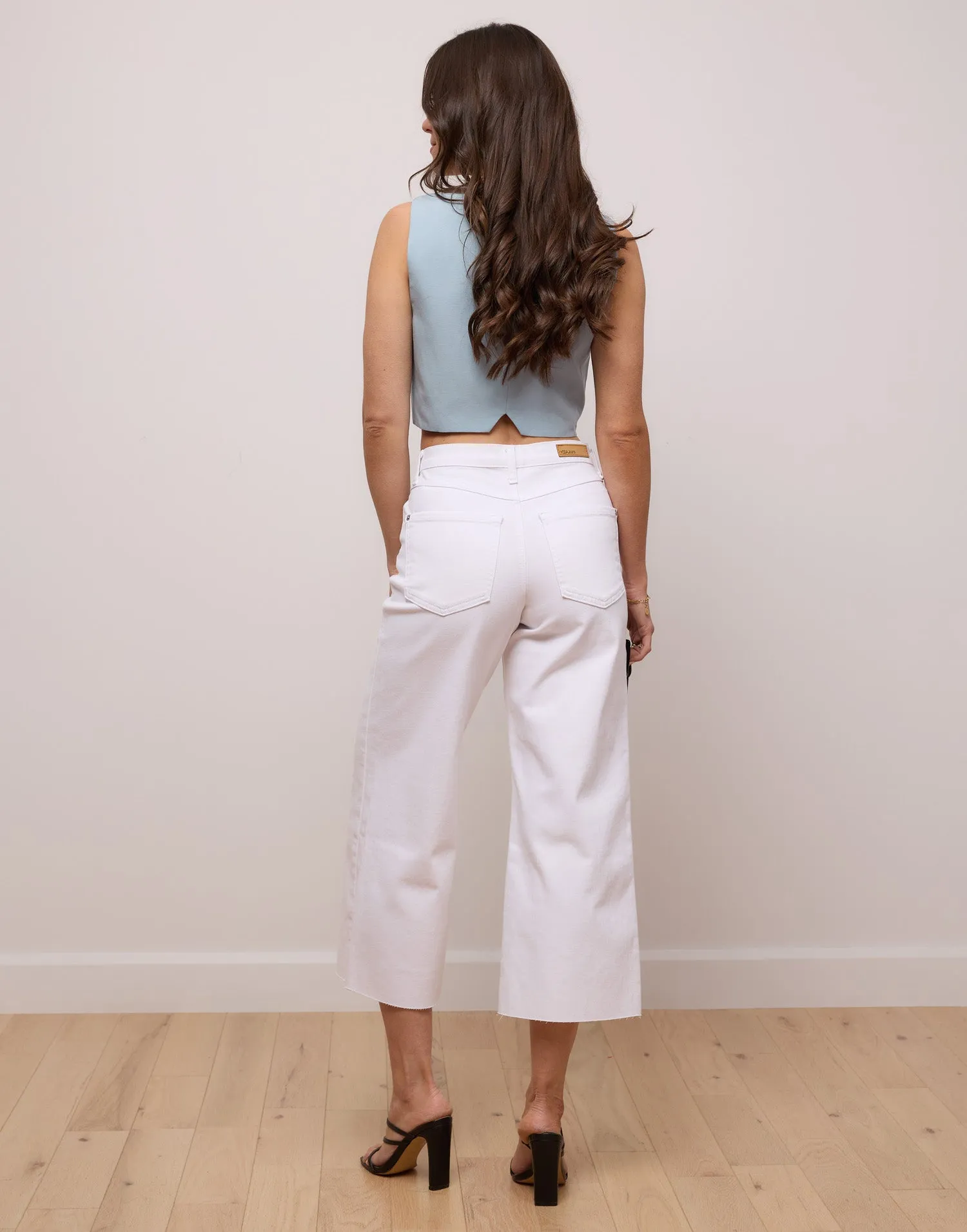 Lily High Rise Cropped White