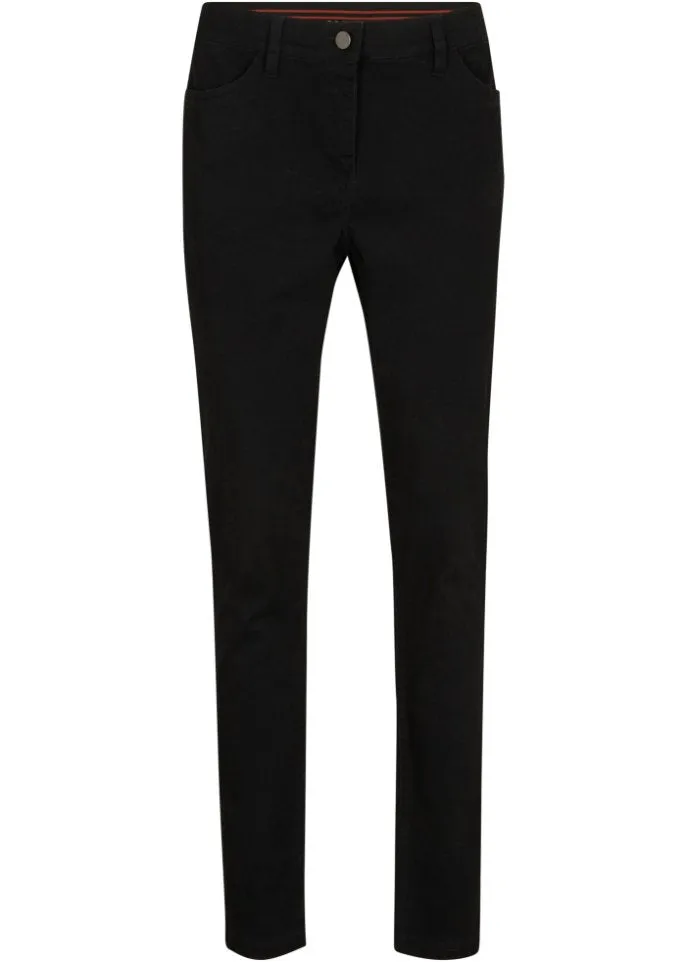 Mega-stretchy jeans with a narrow comfortable belt Bpc Bonprix Collection, black