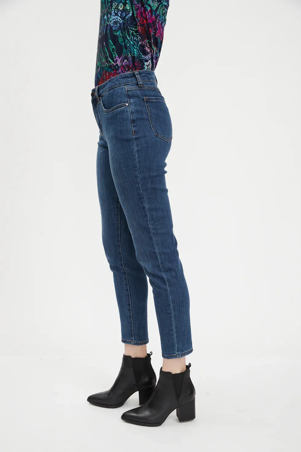 Olivia Slim Ankle | Dark Indigo