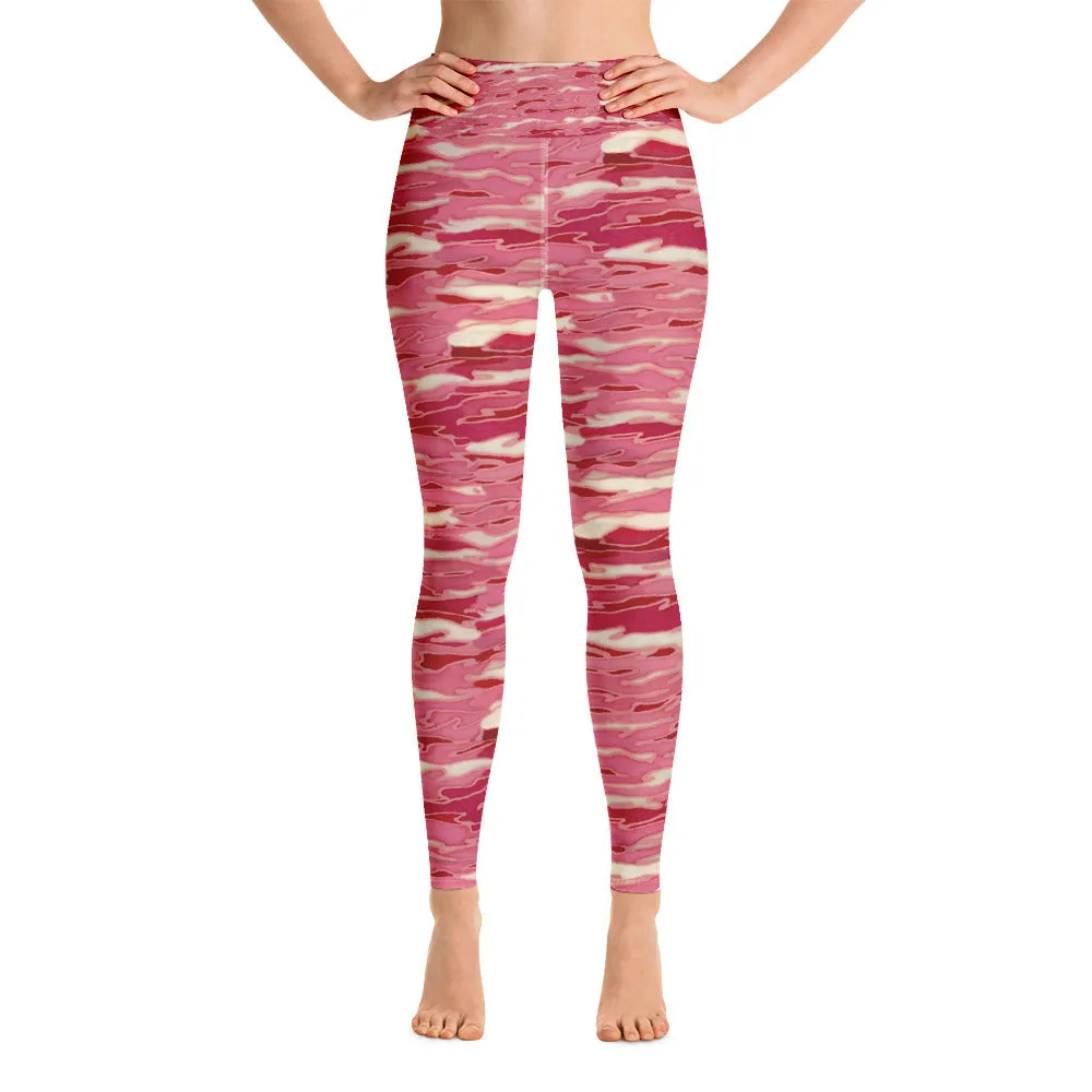 Pink Camouflage Lava Yoga Leggings