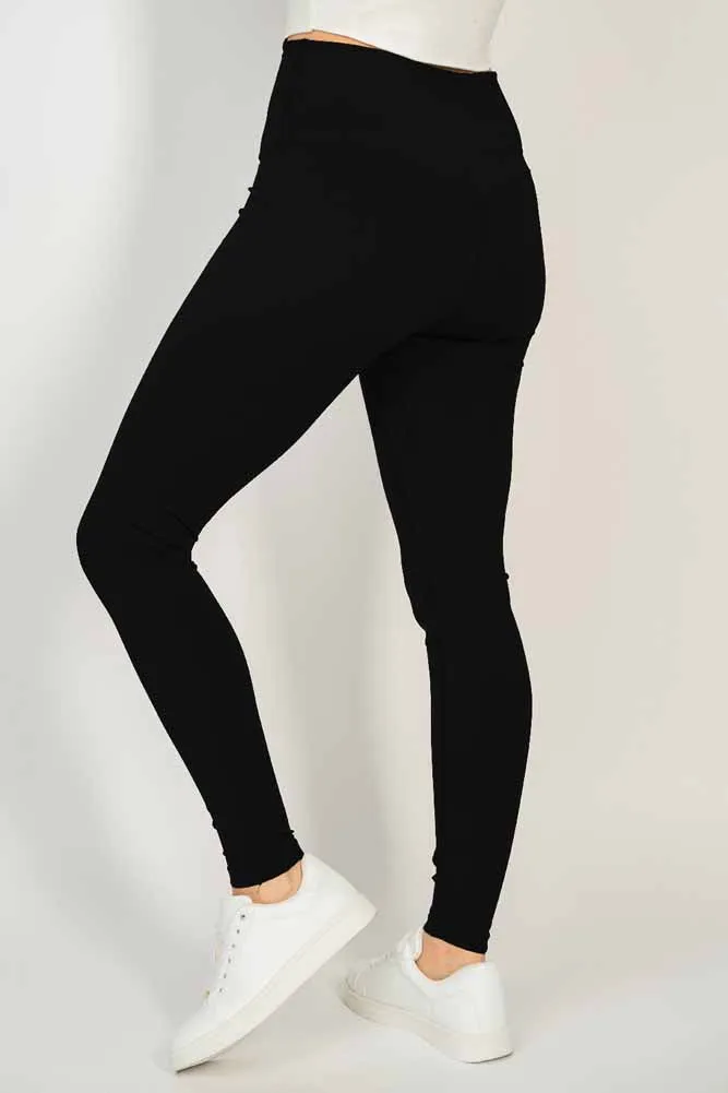 Plus High Waist Legging in Black White Birch