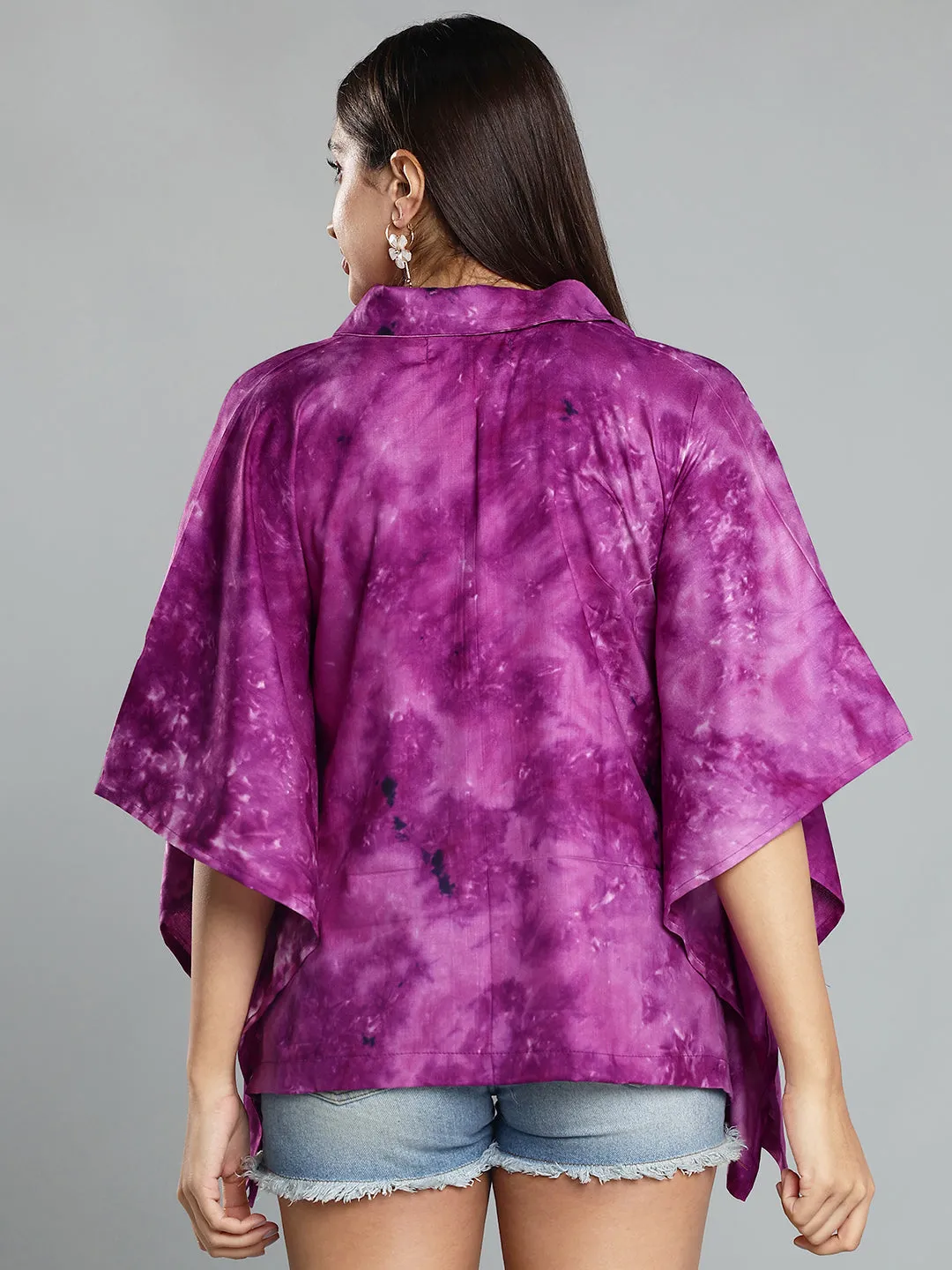 Purple Rayon TieDyeTop- Blossomix