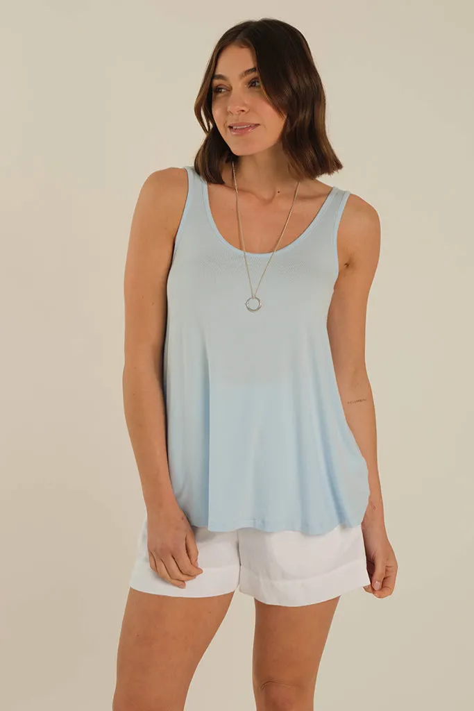 Relaxed Bamboo Singlet - Powder Blue