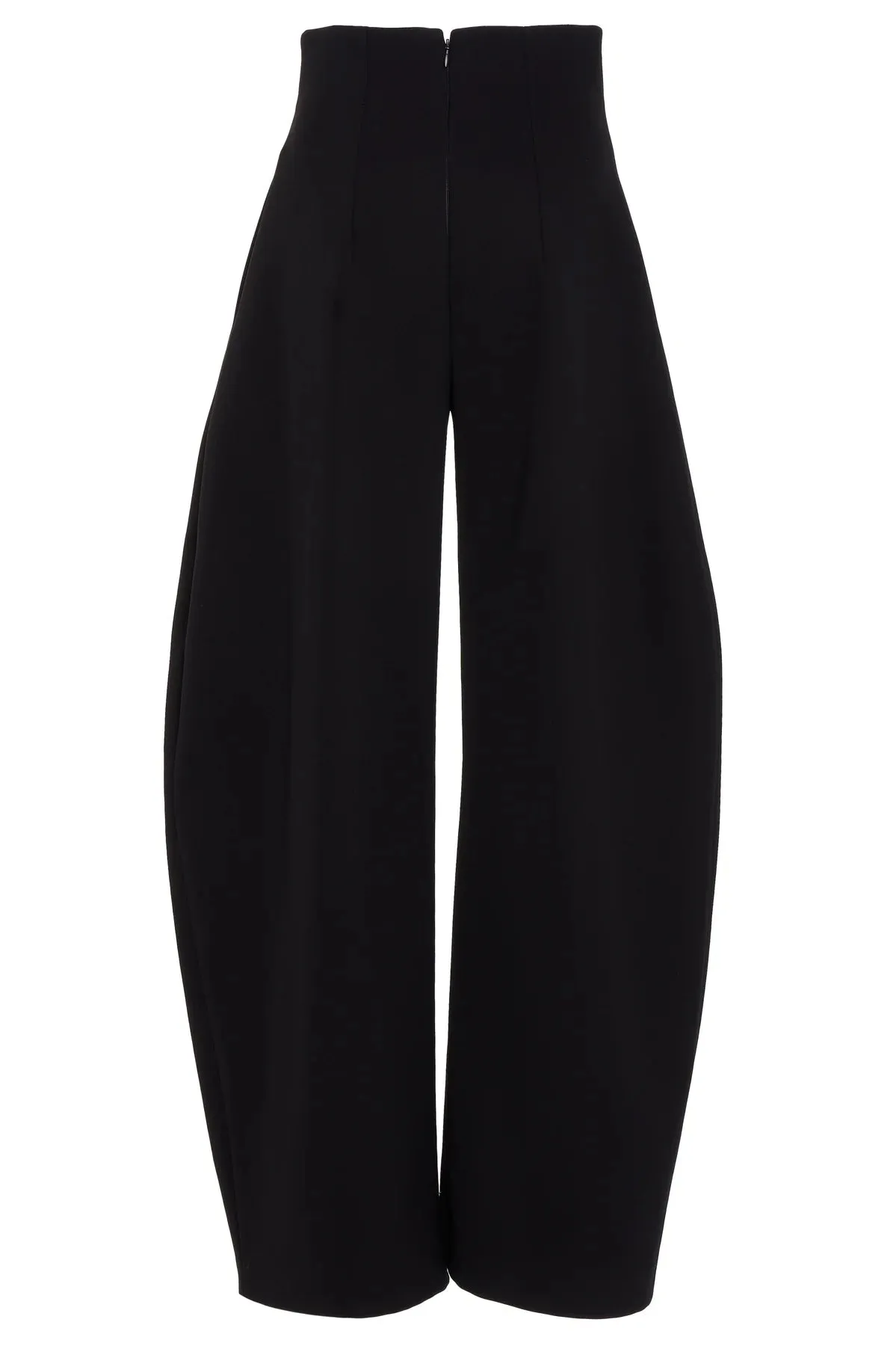 Rounded Tailored Trousers in Black by A.W.A.K.E. Mode