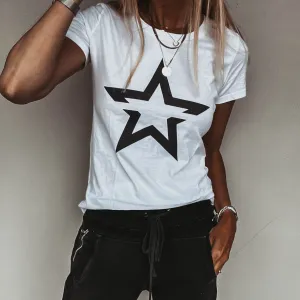 Striking star WHITE tee *fitted style* NEW