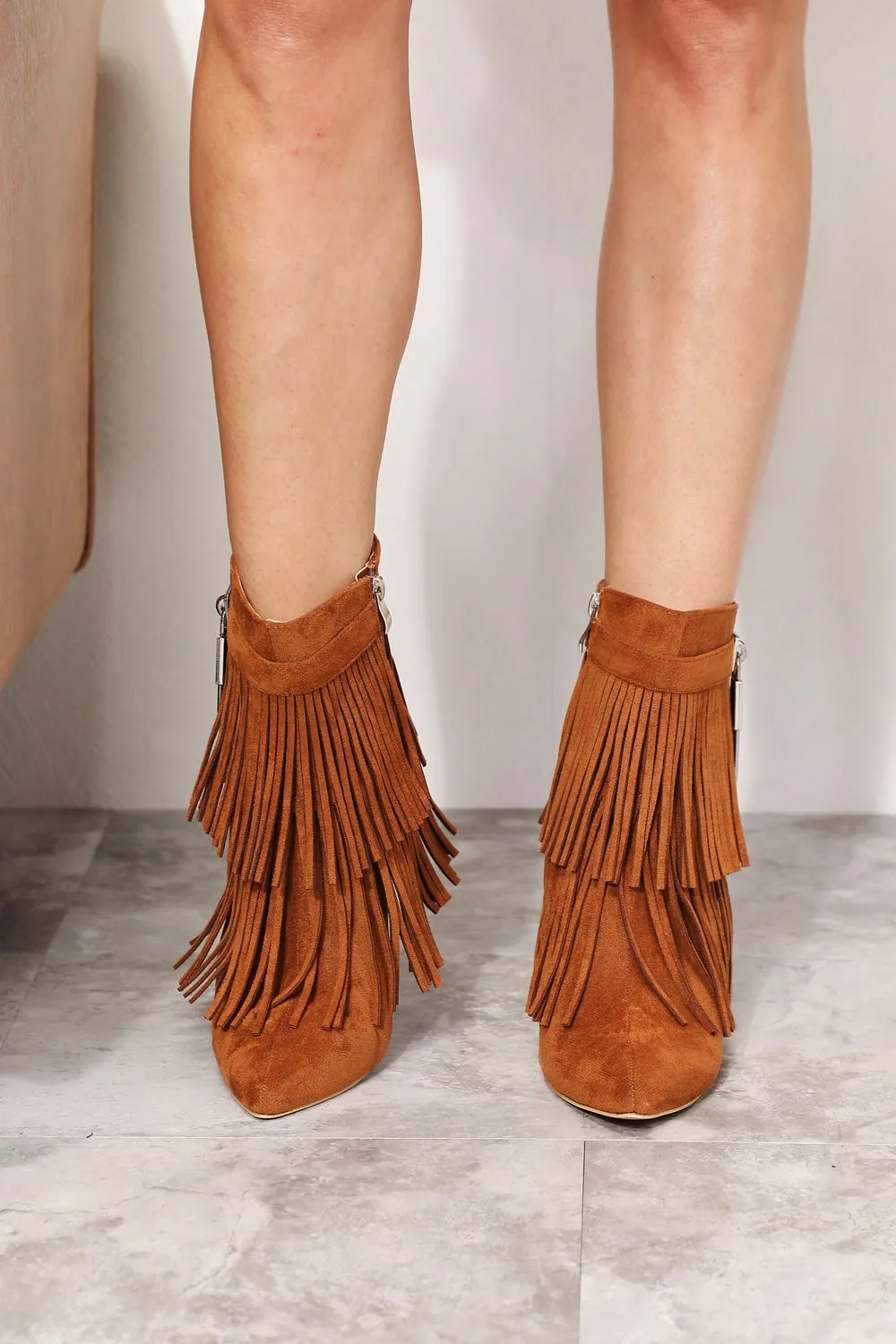 Tassel Wedge Ankle Booties