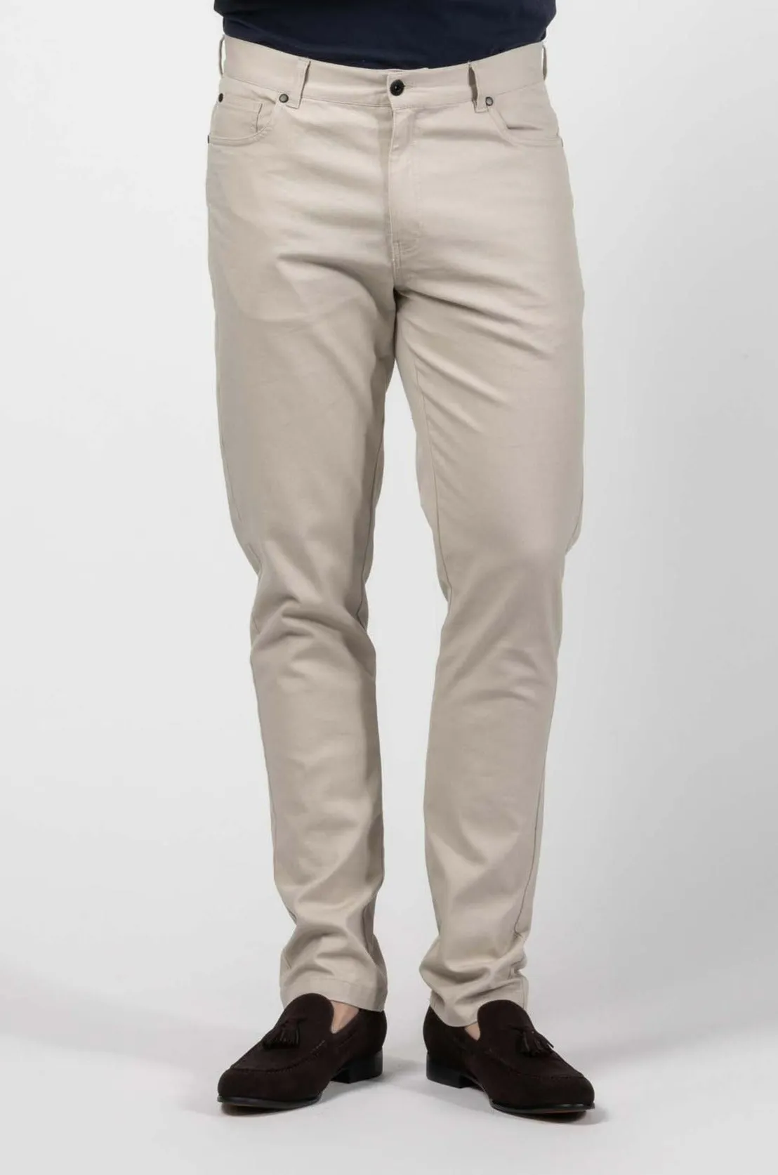 Textured Terry Chino: Stone